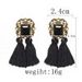 Fashion Brand Jewelry Drop Earring Fashion Square Rhinestone Statement Black Tassel Earrings Party Jewelry For Woman -  