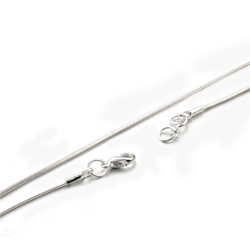 

Thin Charm Men Women Silver Snake Link Chain Necklace