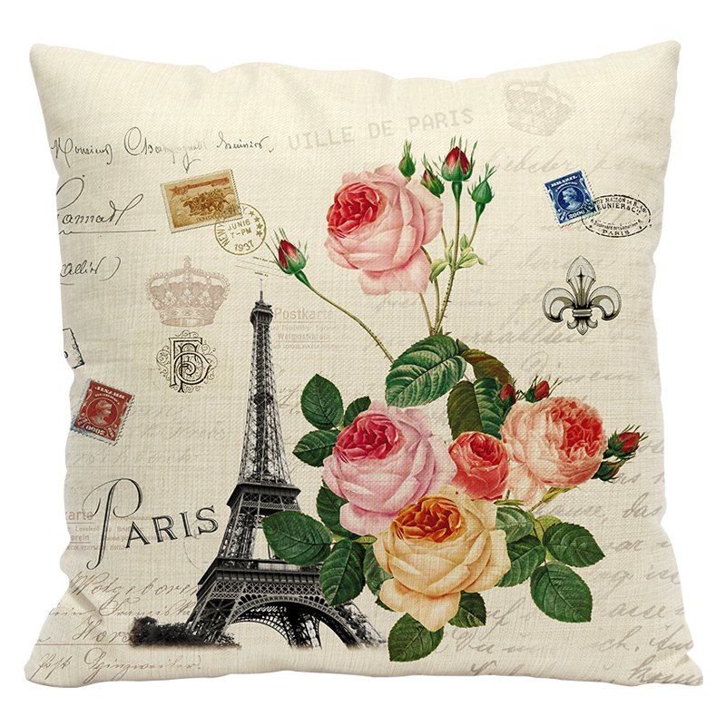 33 Off Retro Nostalgic Tower Cotton And Linen Pillowcase Office