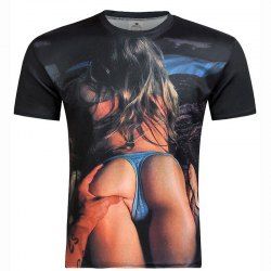 polyester round neck abstract print floral printed half sleeve short sleeve t shirts