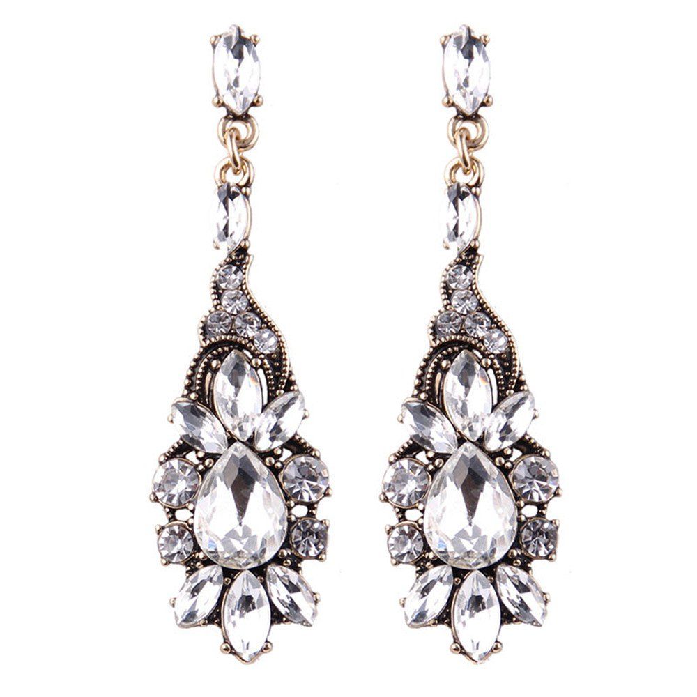 [50% OFF] Chandelier Crystal Long Earrings For Women Rhinestone Hanging ...