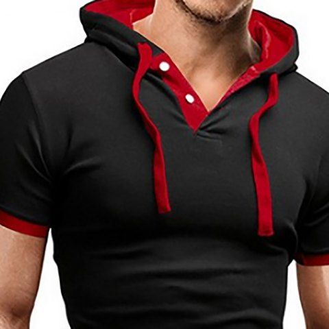 camiseta manga corta con capucha