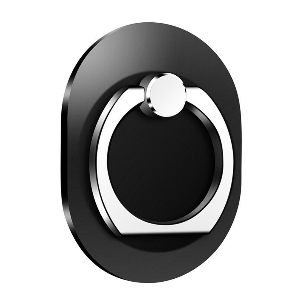 

Oval 360 Degree Mobile Finger Ring Holder Mobile Phone Stand, Black