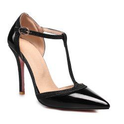 Sandales à talons hauts pour femmes bout pointu talon mince couleur unie chaussures élégantes personnalisées -  