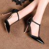 Sandales à talons hauts pour femmes bout pointu talon mince couleur unie chaussures élégantes personnalisées -  