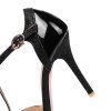 Sandales à talons hauts pour femmes bout pointu talon mince couleur unie chaussures élégantes personnalisées -  