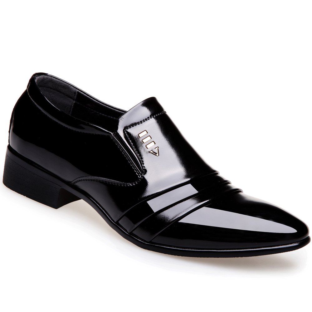 

Business Suit Leather Shoes Low Help, Black