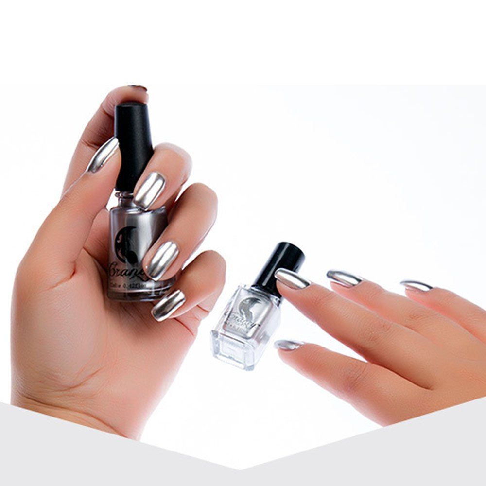 

Fashion Ladies Mirror Color Green Nail Polish, Silver