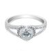 European and American Fashion Romantic Heart Shaped Diamond Ring -  