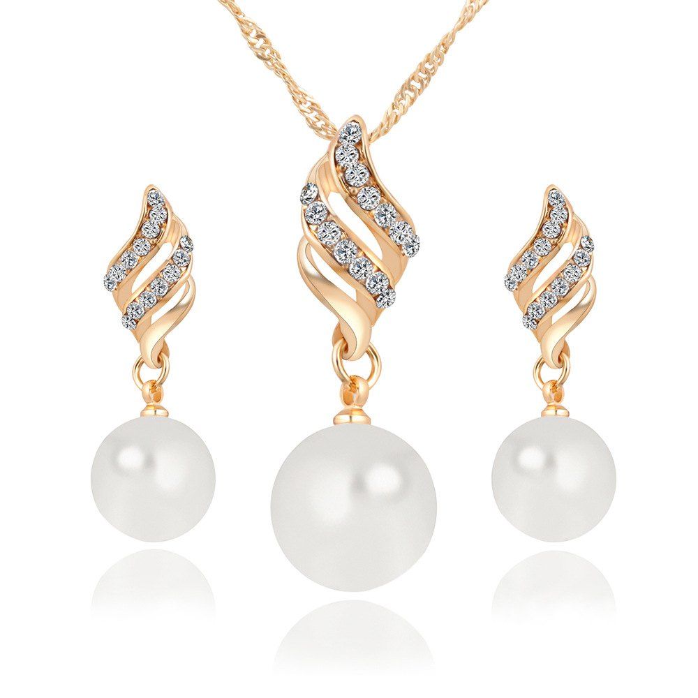 2019 Simple And Fashion Earrings Necklace Set Rosegal Affordable Simple And Fashion Earrings Necklace Set