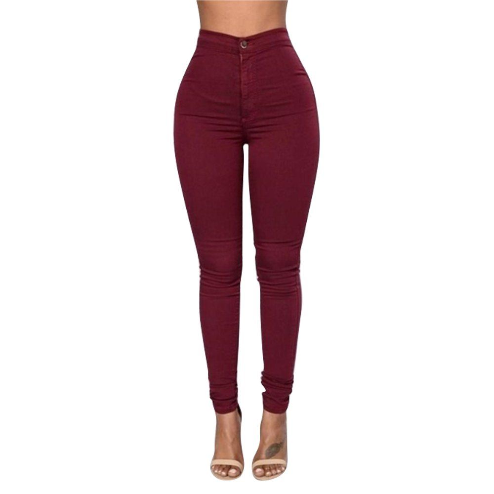 Shop Skinny Solid Color Long Pants  
