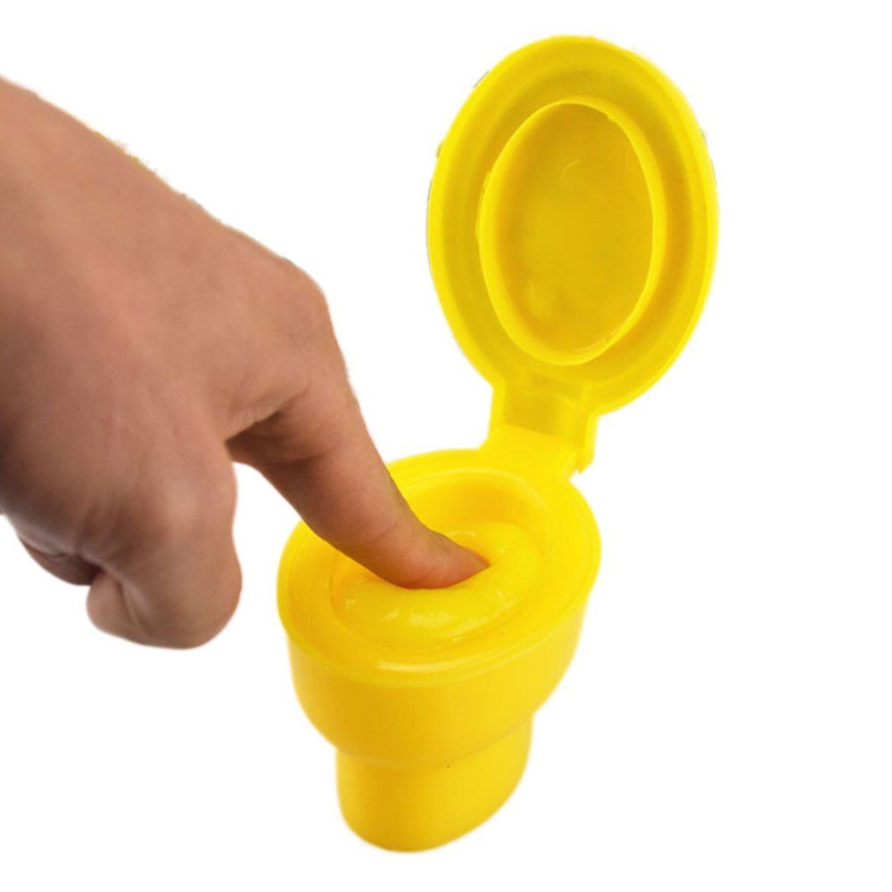 Yellow Non-toxic Polymer Noise Putty Surprise Squishy Jumping Clay Fart Toy RoseGal.com