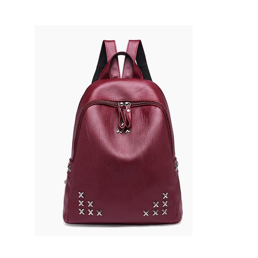 Fashion Backpacks For Teenage Girls Women S Pu Leather Backpack School Bag Casual Vintage Large Capacity Travel