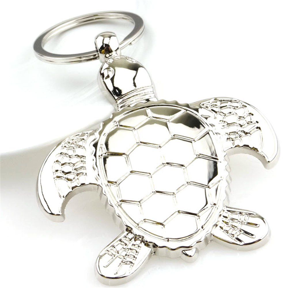 

Personality Metal Turtle Charms Pendant Key Chains Silver Fashion Jewelry Creative Animal Keychain