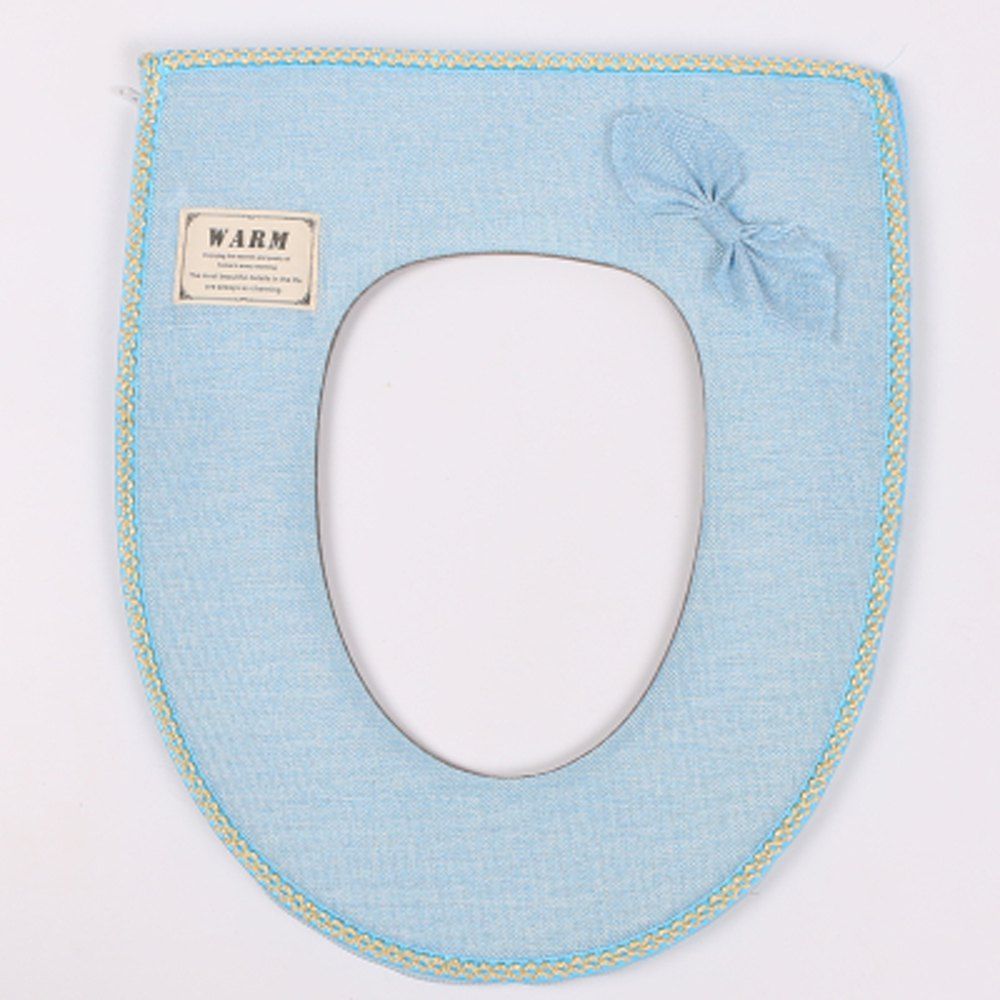 [31 OFF] Flax Bowknot Toilet Bowl Mat Rosegal