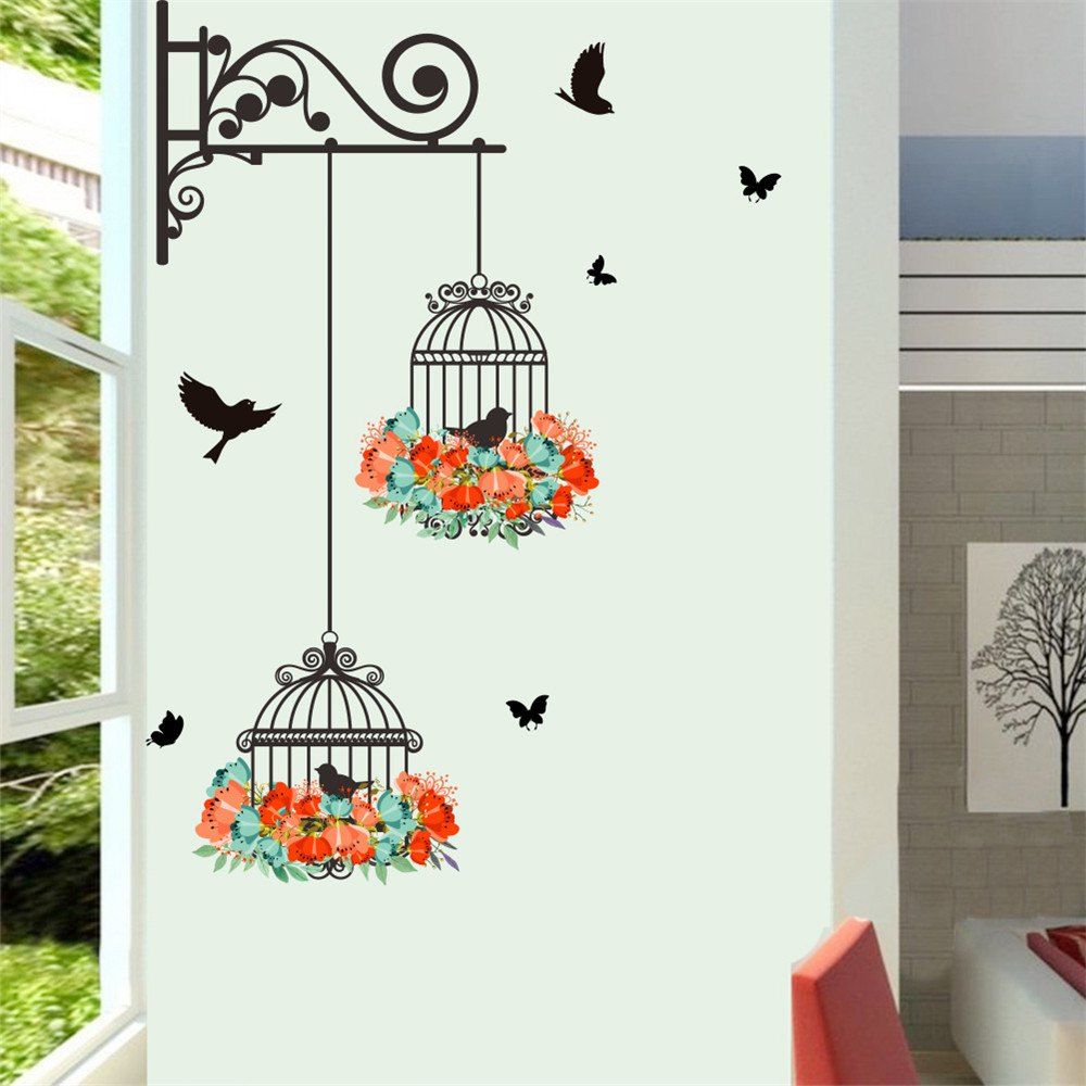 

Birdcage Decorative Wall Stickers for Home Decoration, Colormix