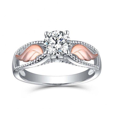 

Women Fashion Two Tone 925 Sterling Silver & Rose Gold Filed White Sapphire Wedding