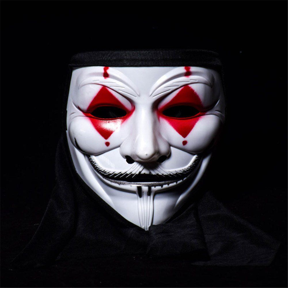 Red Hot Selling V For Vendetta Mask Anonymous Guy Fawkes Fancy Dress ...