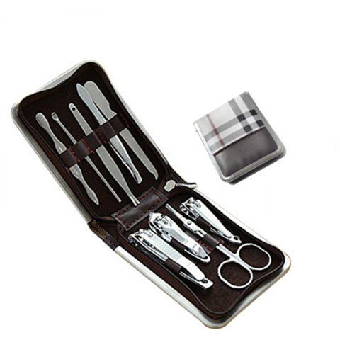 9PCS Stainless Steel Nail Clippers Manicure Tool Set