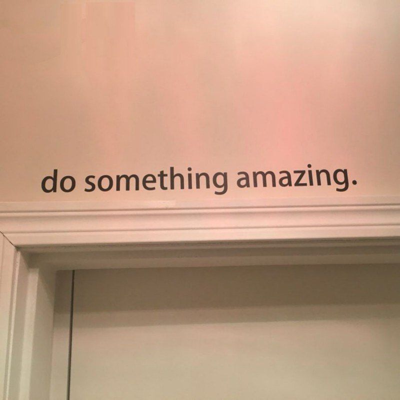 

Inspirational Quote Decal Do Something Amazing Over The Door Vinyl Wall Decal Sticker Art, Black