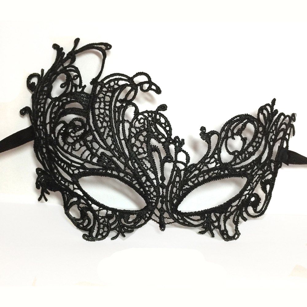 

Makeup Unique Styling Mask Stereotypes Lace Phoenix Mask Party Decorative Masks, Black