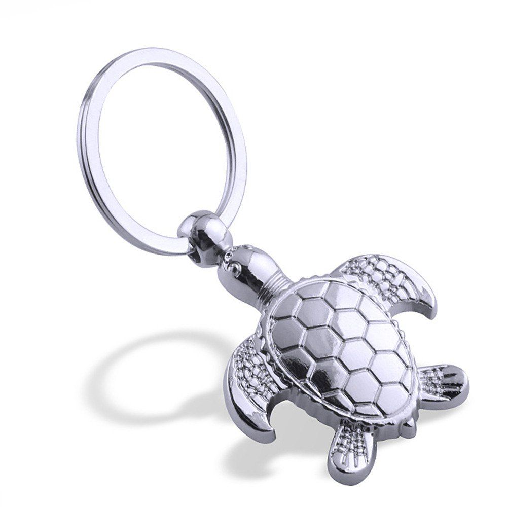 [48% OFF] Fashion Design Sea Turtle Keychain Metal Key Ring Creative ...