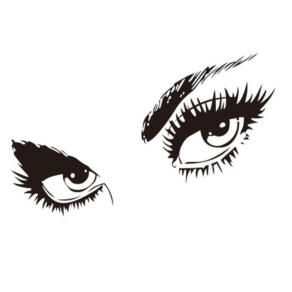 

Wall Art Stickers Sexy Eyes for Girls Room Decoration, Black
