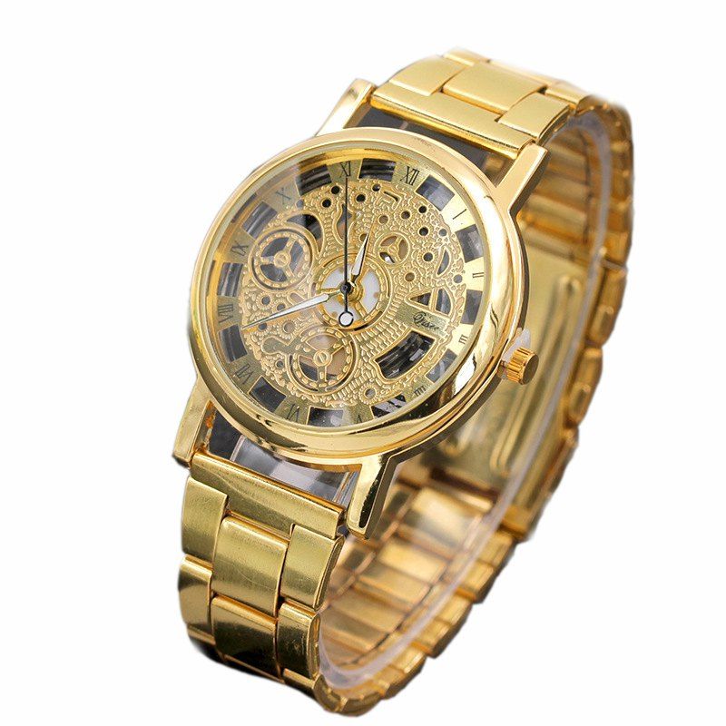 

Hollow Perspective Alloy Steel Watch, Gold
