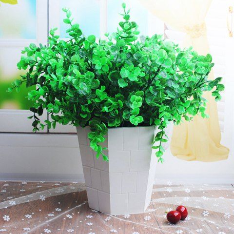 Shop 5 Bouquets of Artificial Plants Set Lifesome Fresh Green Plants Home Decoration