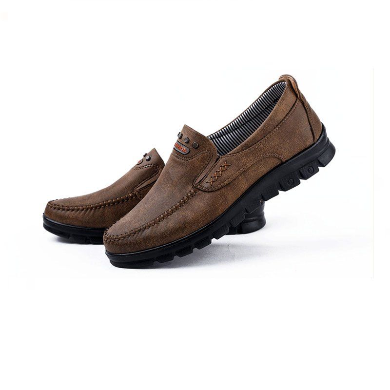 Men/'s Faux Leather Casual Slip On Shoes Breathable Antiskid Loafers Moccasins