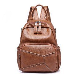 Deep Brown Preppy Style Buckles And Solid Color Design Women's Satchel ...