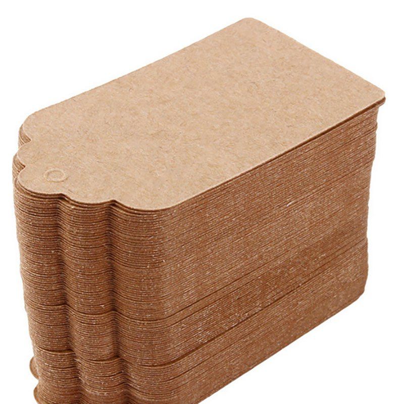 

DIHE DIY Holiday Party Decorate Card Retro Hang Tag 50PCS, Brown