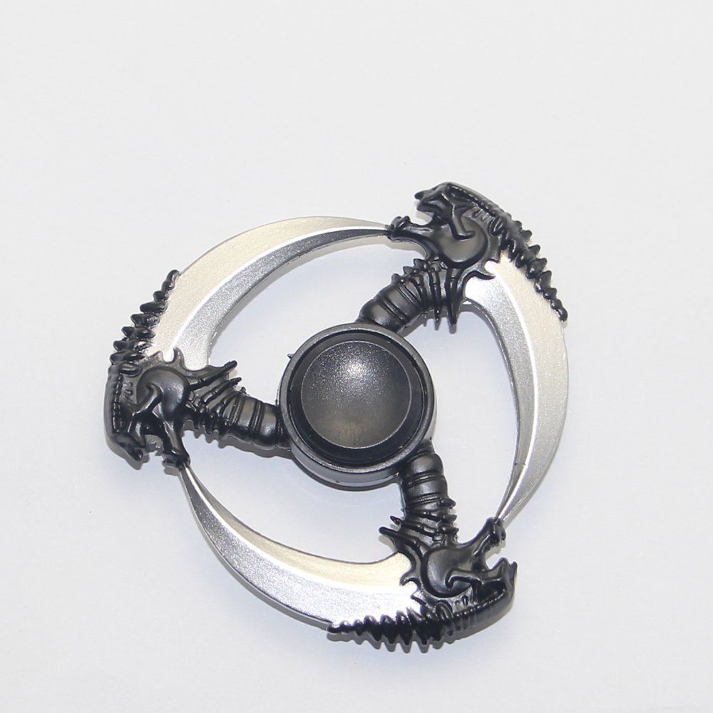 

Fingertip Gyroscope Tri-spinner Fidget Toy Plastic EDC Hand Spinner for Autism, Black