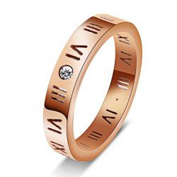 2018 Roman Digital Diamond 18k Rose Gold Anium Steel Tail Roman Digital Diamond 18k Rose Gold Anium Steel Tail Finger Knuckle Hollow Ring