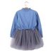 kids Girl Denim Spring Autumn Long Sleeve Mesh Princess Dress Children Clothing -  