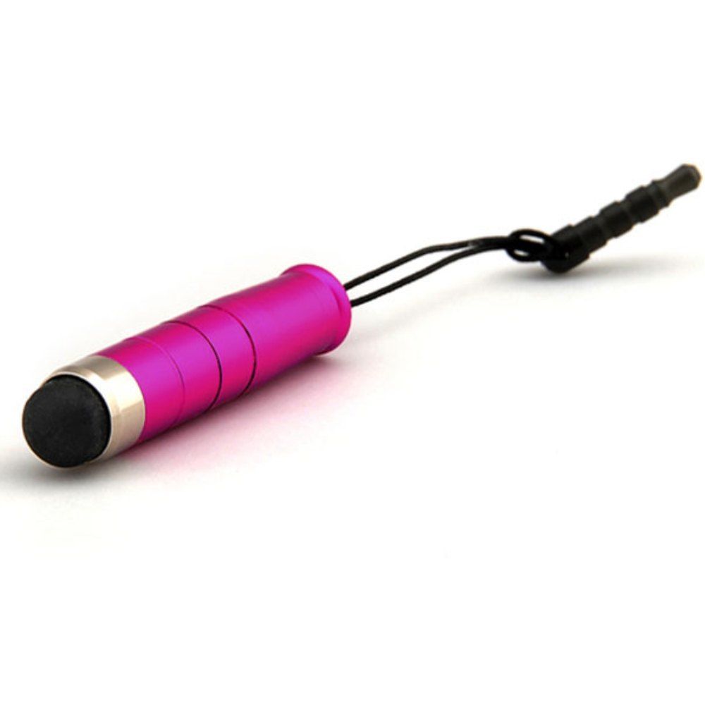 

Mini with Dust Plug Plastic Material Capacitive Stylus Touch Pen, Rose red