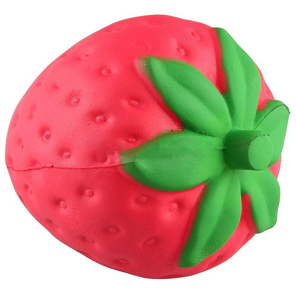 

Jumbo Squishy Squeeze PU Strawberry Packaging Collection Gift Soft Toy, Red