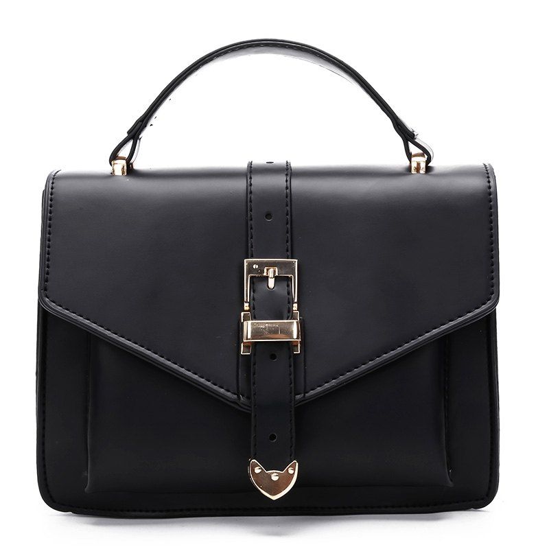 Black Fashion Wild Messenger Bag Belt Decorative Handbags Tide Outfits Fashion Wild Messenger Bag Belt Decorative Handbags Tide