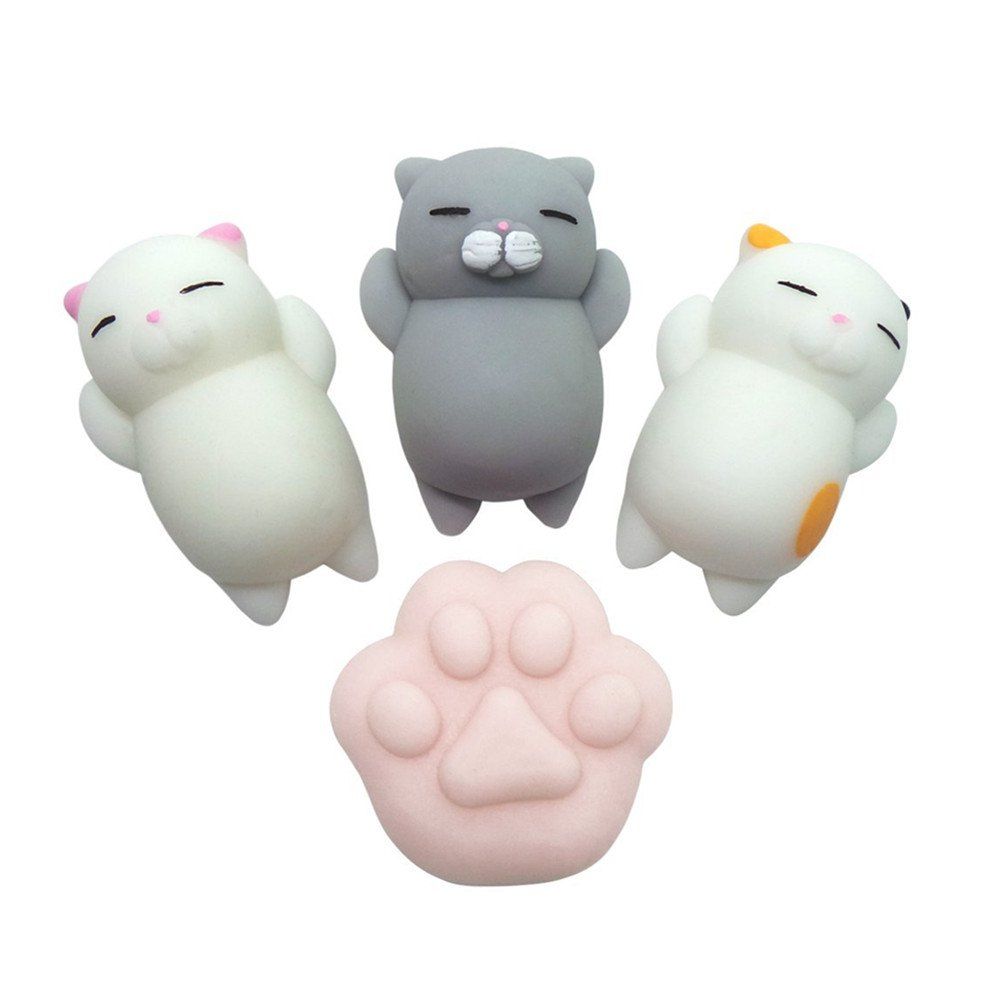 

Kawaii Jumbo Squishy Cute Cats Paw Mini Animal Healing Stress Reliever Toy for Kids Adults 4PCS, Colormix
