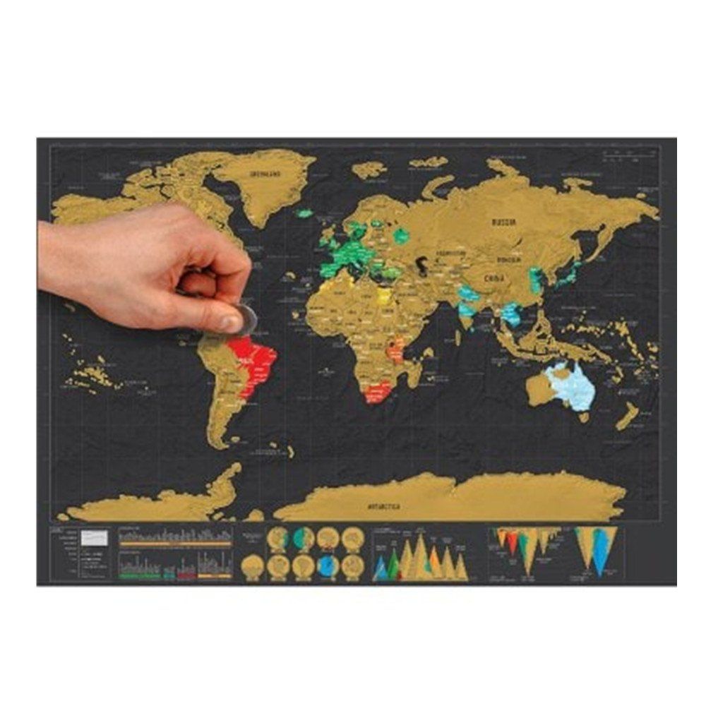 

Scratch-off World Map Travel Trace Recorder, Colormix