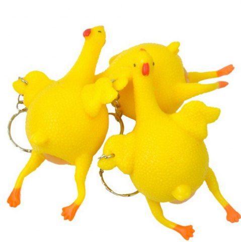 Yellow Jumbo Squishy New De pression Raw Chicken Vent Spoof Pinch