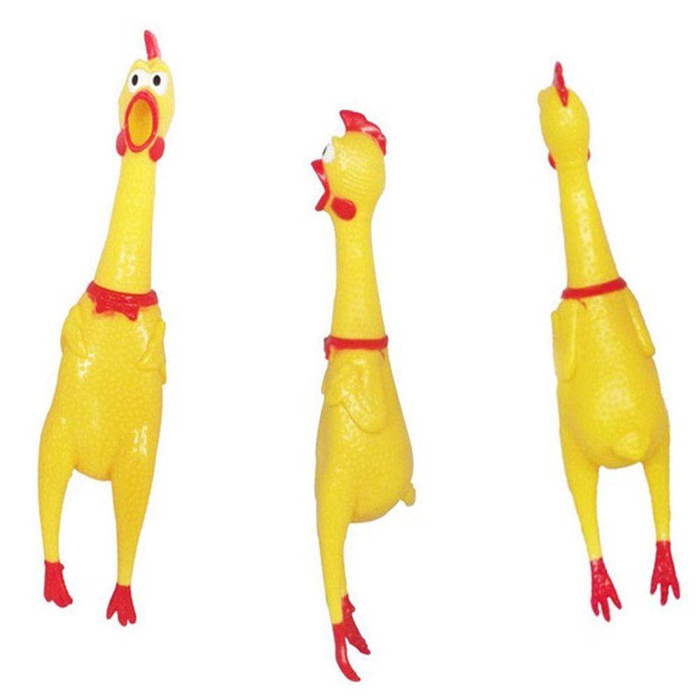 Unique 17CM Screaming Chicken Pet Products Sound Decompression Creative Tricky Toys Jumbo Squishy 1PC  