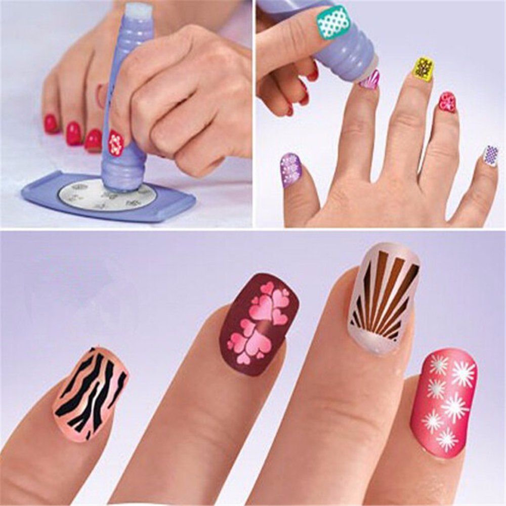 

New Hot High-Quality Fingerprint Nail Printing Sets, Purple