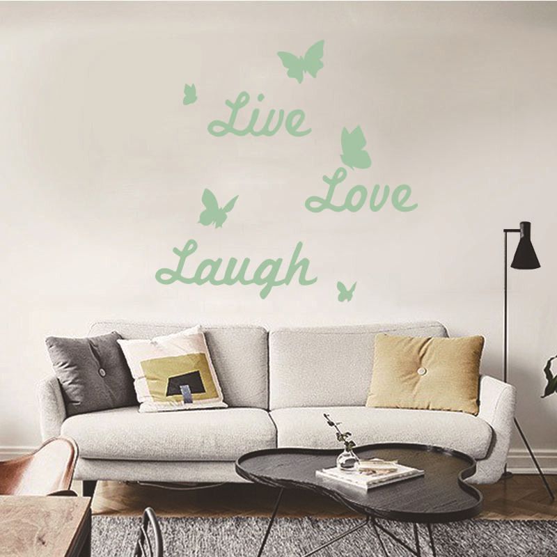 2018 Dsu Home Furnishing Decorative Live Love Laugh Luminous Wall Unique Dsu Home Furnishing Decorative Live Love Laugh Luminous Wall Sticker Light Emitting Wallpaper Children