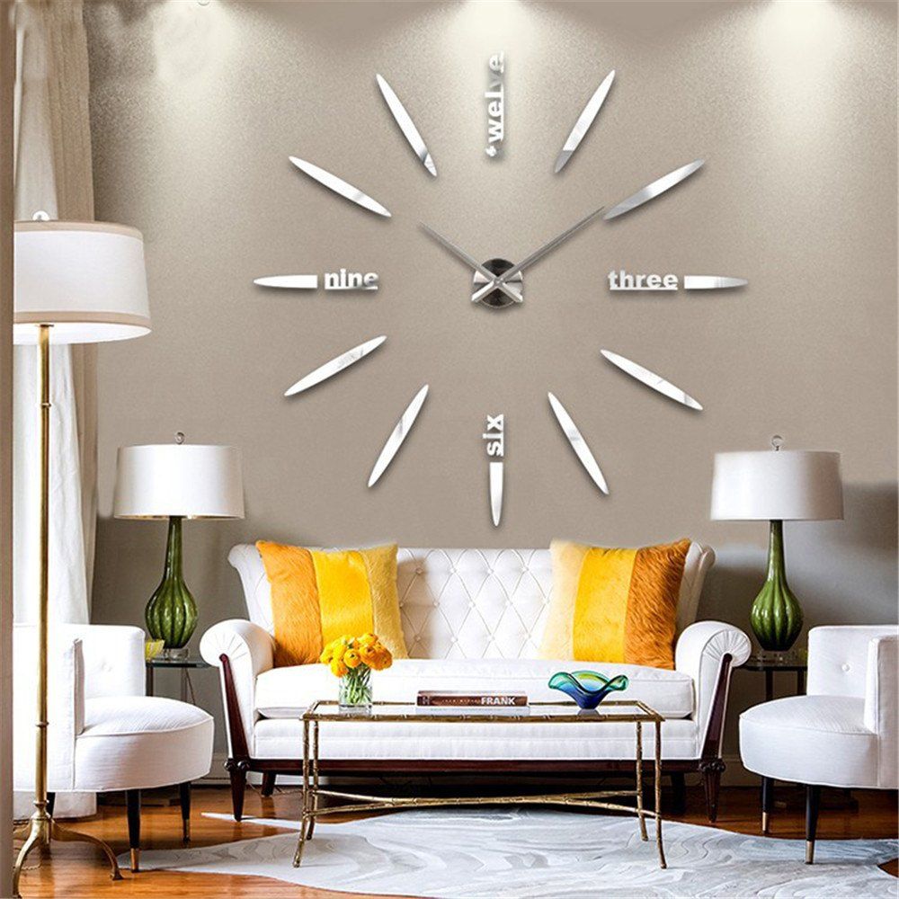 

DIY CreativeMute Wall Clock, Silver