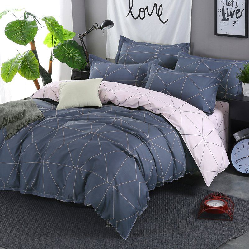 25 Off South Cloud 4 Pcs Bedding Cover Set Simple Solid Geometric Fancy South Cloud 4 Pcs Bedding Cover Set Simple Solid Geometric Pattern