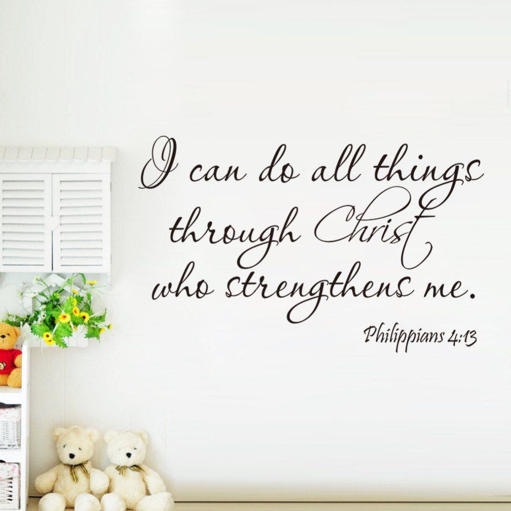 

I Can Do All Thing Christ Home Decal Wall Sticker, Black