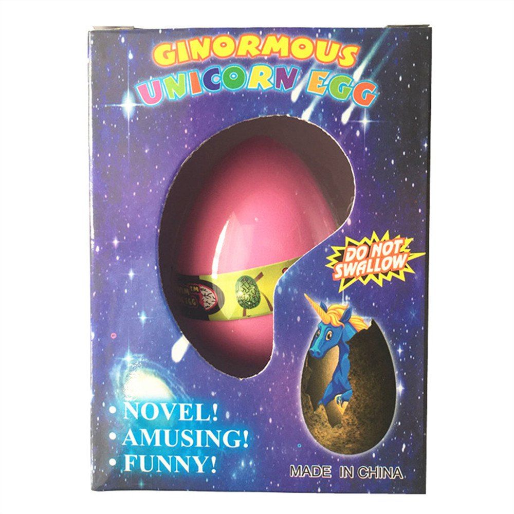 

Unicorn Water Growing Hatching Colorful Egg, Pink rose