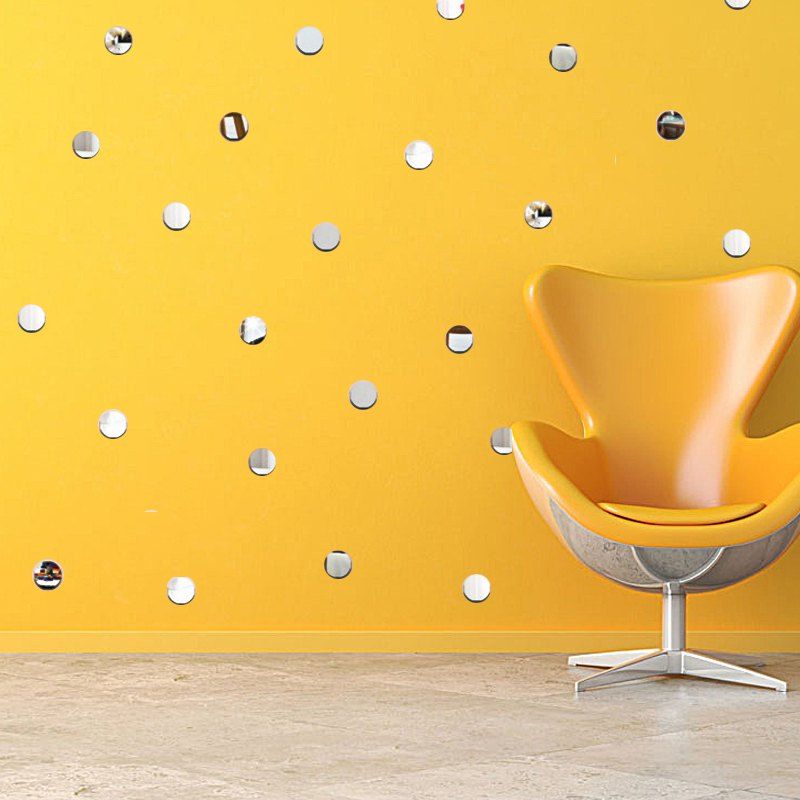2018 Diy Round Mirror Wall Stickers Removable Home Decal In Diy Round Mirror Wall Stickers Removable Home Decal