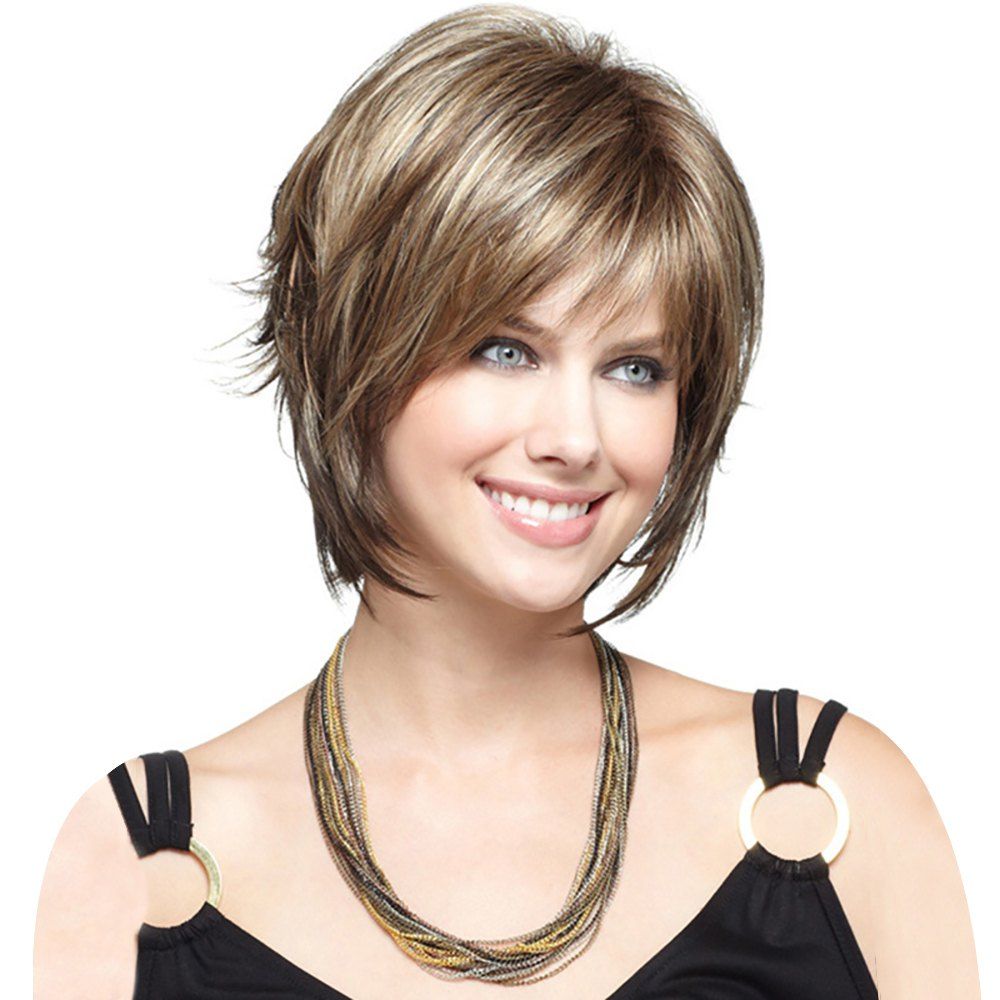 

Anime Cos Pop Lady Short Hair, Camel brown